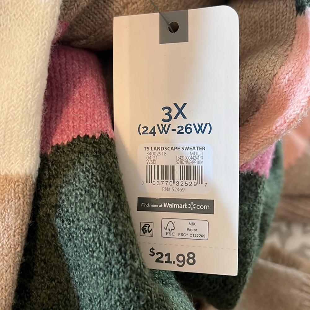 NWT Terra & Sky Women’s Plus Size Layered Sweater - Multiple Plus Sizes - Picture 7 of 11